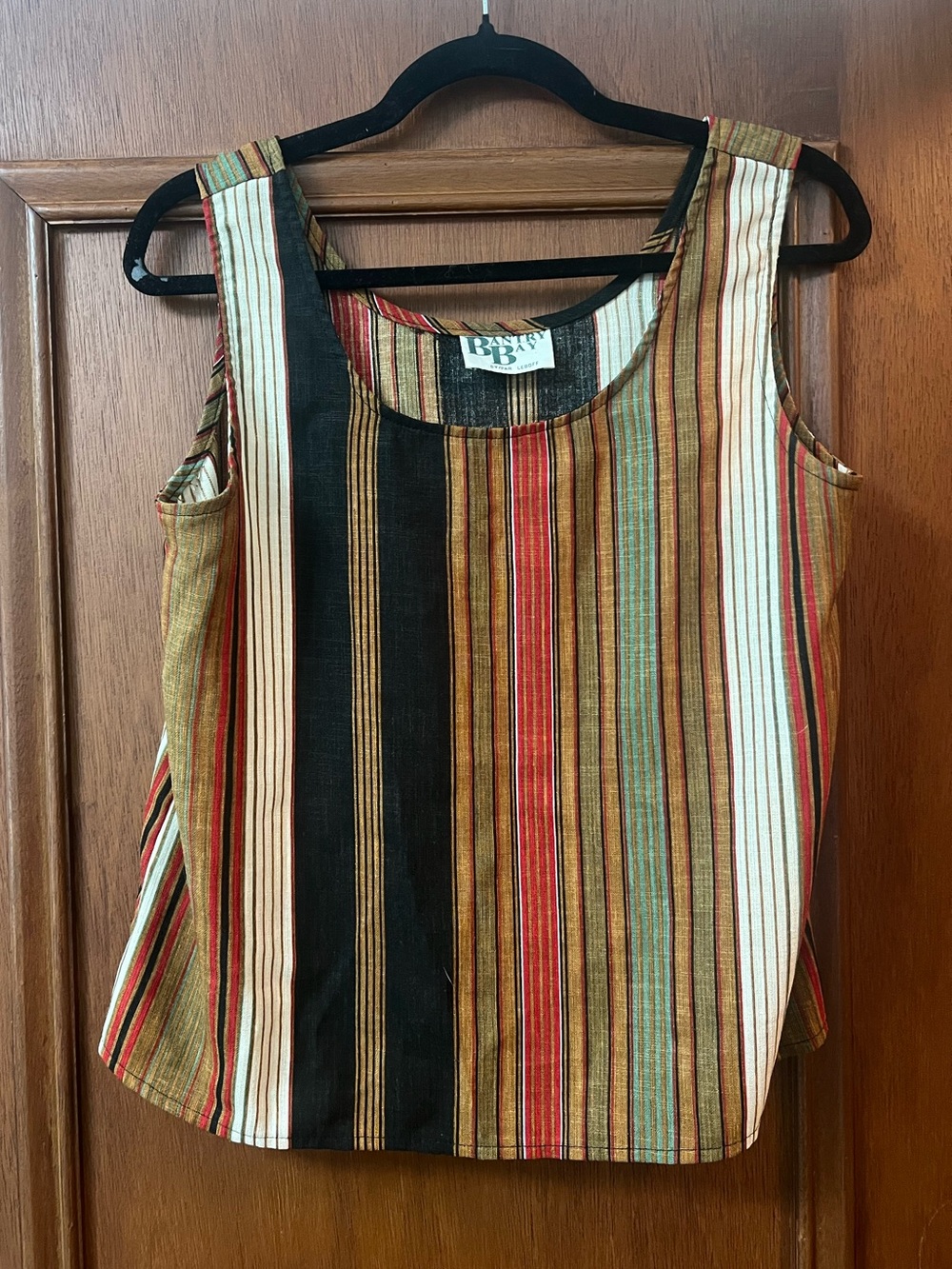 Vintage Women’s Striped Sleeveless Tank in Multicolor EUC